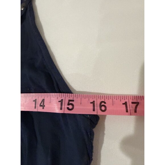 Willi Smith Sleeveless Beaded Knit Top Black With Brown & Blue Beads Women’s S - Picture 4 of 5